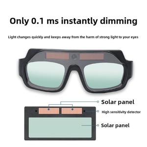 स्वचालित डिमिंग एंटी-ग्लेयर यूव ग्लास सुरक्षात्मक आर्गन आर्क वेल्डर आधा फ्रेम बिना लेन्स प्लास्टिक आरामदायक आंख सुरक्षा - Product Image 4