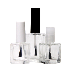 Wholesale Empty Clear Glass Flat <b>Nail</b> <b>Polish</b> Bottle 10ml <b>White</b> Brush Applicator Screen Printed <b>Nail</b> Gel Cuticle Oil Cosmetic/ - Product Image 1