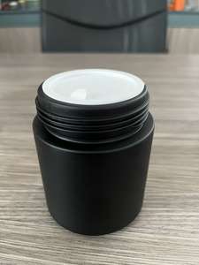 Frasco de Vidrio Transparente Negro Mate de 200g - Envase Cosmético para Crema - Product Image 5