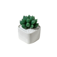 Plantes succulentes en verre de Murano faites à la main, en pot, idéales pour la fête des mères, la fête des enseignants, la décoration de la maison, l'ornement de bureau