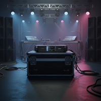 Amplificateur de puissance numérique actif 4 canaux FP Professional 10000Q 1350W X4 Classe D pour XLR, scène, karaoké, DJ, 4 ohms, métal