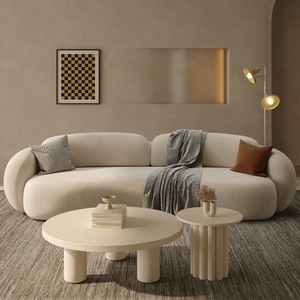 Divano Curvo in Velluto Stile <span class=keywords><strong>Francese</strong></span> a Una Piazza, Design Vintage, Imbottito in Spugna, per Piccoli Appartamenti e Sale Ricevimento - Product Image 1