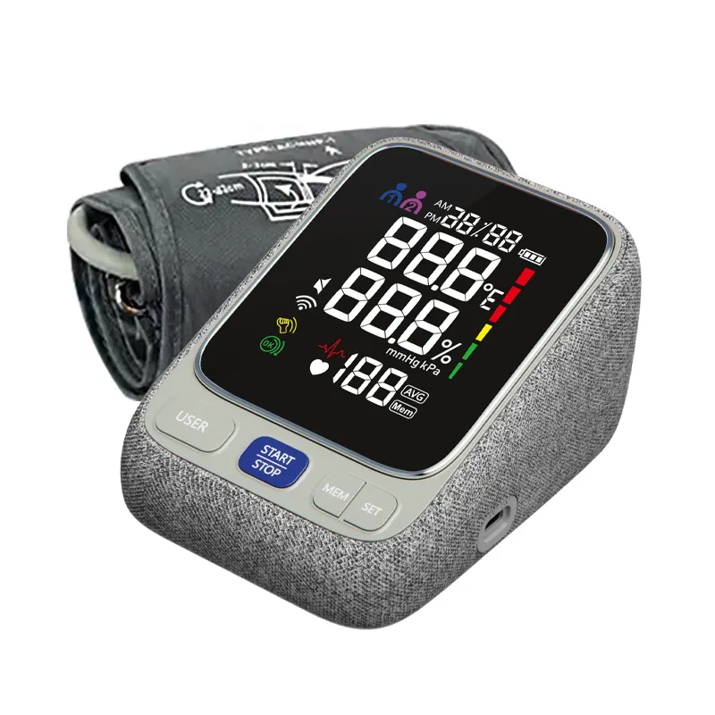 Atacado fábrica braço digital bluetooth pressão arterial monitor equipamento digital térmico médico pressão arterial monitor
