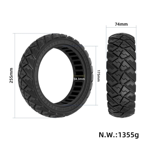 Pneu solide tout-terrain Ulip Black 70/60-7.5 Diamond pour trottinette Segway Ninebot ZT3 ZT3 Pro G3, pneu alvéolé amortissant les chocs - Product Image 2