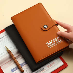 <span class=keywords><strong>Carnet</strong></span> de dépôt promotionnel en cuir pour l'éducation, pour le stockage et la collection de chèques bancaires, de bons d'épargne et de certificats de dépôt - Product Image 5