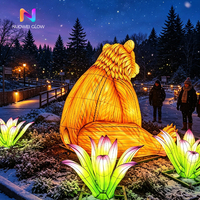 Grande exposition événementielle personnalisée d'éclairages en fer pour Halloween, destinée aux zoos, jardins botaniques, et aux services de Thanksgiving et de Pâques