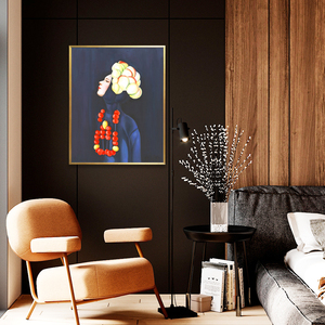 Trang trí nội thất phụ nữ handmade <span class=keywords><strong>canvas</strong></span> sơn dầu trừu tượng chân dung tay sơn tường nghệ thuật - Product Image 5