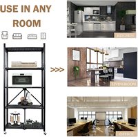 Étagère de cuisine pliable moderne en métal – Organisateur 5 niveaux peu encombrant pour garde-manger, épices et rangement sous l'évier
