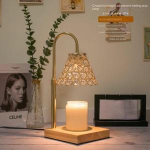 Wood Base Candle Warmer Wholesale Lamp Aromatherapy Wax Oil Melting Table Candle Burning Lamp Home Decor - Product Image 4