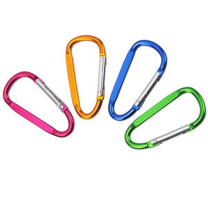 คาราบิเนอร์อะลูมิเนียมอัลลอยด์ชนิด D ขนาด 6 น้ำหนักเบา ใช้กลางแจ้งได้ สำหรับขวดน้ำและพาวเวอร์แบงค์ - Product Image 4