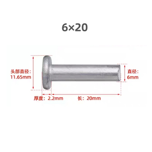 Remaches sólidos de cabeza plana de <span class=keywords><strong>aluminio</strong></span> GB109 M2 M2.5 M3 M4 M5 M6 M8 M10 Remaches de <span class=keywords><strong>golpe</strong></span> - Product Image 3