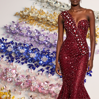 Appliques en strass 3D en fil de fer forgé pour vêtements et robes de soirée