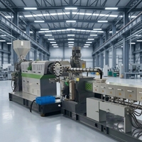 Ligne de granulation plastique à double extrusion en deux étapes, équipement haute efficacité pour retraiter les déchets de PP et PE en granulés plastiques