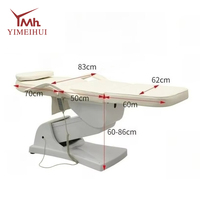 Table de massage relevable pour injections cosmétiques et médicales, double fonction chauffante pour salons de beauté et cliniques médicales
