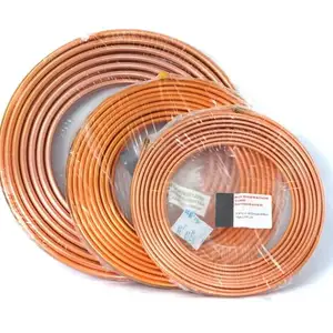 ASTM C11000 Pure Red Copper Pipe Od 1/2" 3/4" Copper Round Tube