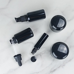 Flacon et pot cosmétiques en verre violet foncé UV noir pour huiles essentielles et lotions, 5ml, 15ml, 30ml, 50ml, 100ml, 150ml, 200ml, 250ml - Product Image 2