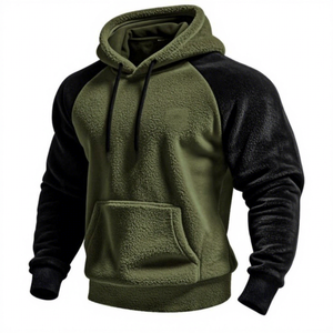 Sweat à capuche en molleton pour homme, mélange polyester/coton, respirant, coupe régulière, coupe-vent, poids du tissu 330g, style vintage - Product Image 6
