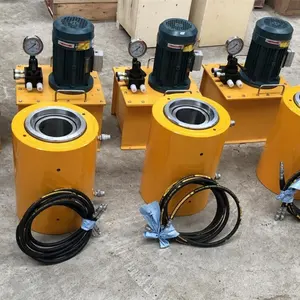 Multi-strand Stressing Prestressed 300 Ton Double Acting Tensioning Hydraulic Hollow Jack For Bridge