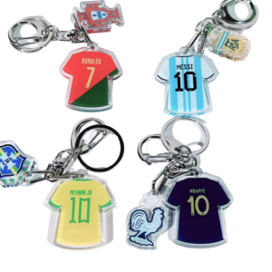 UV Printed Football Acrylic Keychain | Shirt Design Fan Souvenir & Promotional Gift