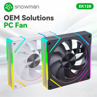 Ventola per Case PC EK120 ARGB WH 120mm Bianca PWM, Silenziosa 20dBA, Sincronizzazione 5V, Collegamento a Catena per PC Gaming, Fornitore OEM all'Ingrosso