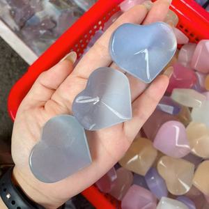 Cuarzo de Cristal Natural Tallado en Forma de Corazón con Ojos de Gato, de Alta Calidad, Venta al por Mayor, para Alivio del Estrés, CrystalHola DIY Love - Product Image 3
