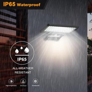 Modern siyah hareket sensörü duvar aplik küçük dış akülü işık açık taşınabilir kablosuz otel güneş duvar lambası - Product Image 4