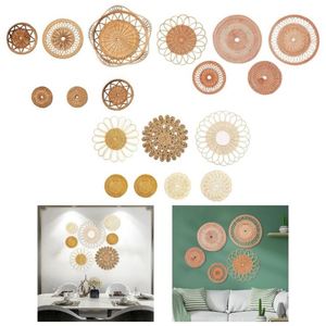 Décorations murales rondes tissées Boho décoration miroir macramé pour salle à manger décor rustique <span class=keywords><strong>cuisine</strong></span> maison à la mode Article - Product Image 6
