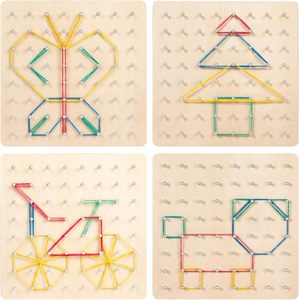 Juguete Educativo de Madera para Planificar Rutas, Geoboard, para Niños de 5+ Años |   Razonamiento espacial, conciencia de la simetría, habilidades motoras finas, sin pilas - Product Image 3