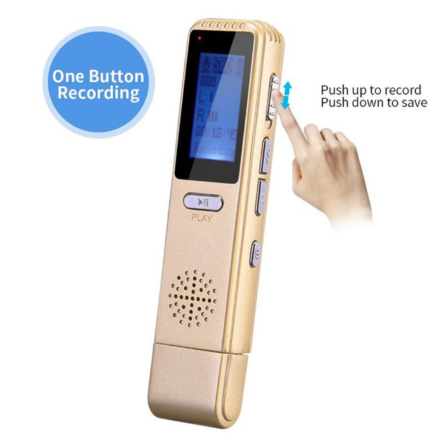 Slim Handheld Recording Device 8GB Memory U Disk USB Digital Voice Recorder with Screen