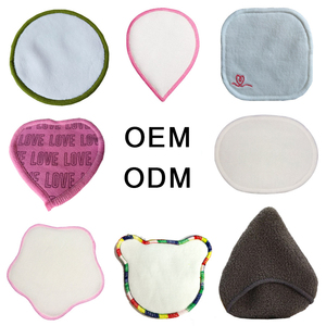 Vente en gros de tampons démaquillants lavables en bambou écologiques de couleur blanche, taille personnalisée, serviette pour le <span class=keywords><strong>visage</strong></span> réutilisable - Product Image 1