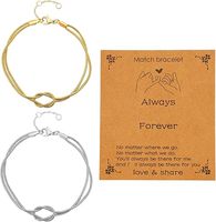 Bracelet Nœud d'Amour Unisexe, Chaîne Serpent et Collier Nœud pour Couple
