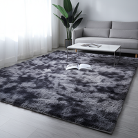 Tapis de salon gris clair moelleux moderne grand format shaggy confortable durable lavable – Échantillon disponible pour la vente en gros