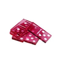 Jeu de dominos de luxe en acrylique, 28 pièces, jeu d'intérieur, coffret cadeau, dominos colorés, jeu de société