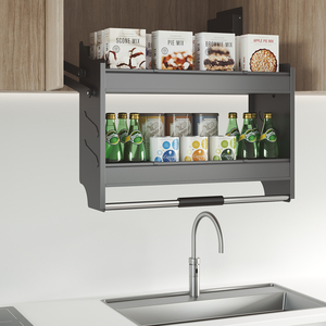 Goldmine élévateur d'armoire de cuisine Armoire de cuisine Panier ascenseur Tirer vers le bas Armoire de cuisine Étagères avec séparateurs - Product Image 6