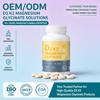 Comprimés de Vitamine D3 K2 et Glycinate de Magnésium OEM ODM Marque Privée Mélange Osseux de Glycinate de Magnésium pour Autres Compléments de Santé