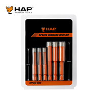 Harpow outils de perçage diamant brasé sous vide, mèches de forage marbre granit béton coupe-carrelage scie à trous