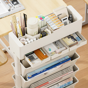 OEM/ODM Grande Capacité Porte-Livre Rack Organisateur avec Roue de Papeterie Stockage Muti Couche Enfants Étagère - Product Image 2