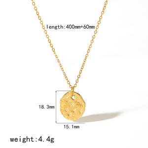 Collar con Colgante Redondo Geométrico de Circonita, Chapado en Oro de 18k, Diseño de Sol, Joyería de Moda para Fiestas, Acero Inoxidable - Product Image 5