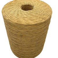 Corde en raphia torsadé 100 % papier, structure 1 brin, cordon en fibre naturelle pour tissage artisanal de chaises DIY
