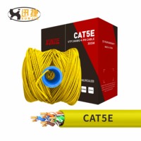 Cable LAN FTP de 305 Metros con Revestimiento de PVC U/UTP Cat5 Cat5e Cable de Red Ethernet de Cobre con 350 MHz CMR FT4 CMP Plenum FT6