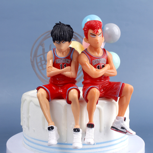 Sakuragi aux cheveux roux et <span class=keywords><strong>Rukawa</strong></span> aux cheveux noirs Figurines d'action de basket-ball 3D: Duo dynamique pour les amateurs de sport et de collection - Product Image 4