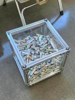 Meuble de rangement mobile professionnel pour café, en profilé aluminium et acrylique transparent, table basse, table d'appoint