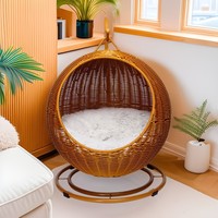 Lit rond en plastique pour chat, fournitures pour animaux de compagnie, nid d'été pour animaux, niche rafraîchissante pour chien, hamac surélevé pour chat, tapis universel toutes saisons pour chat