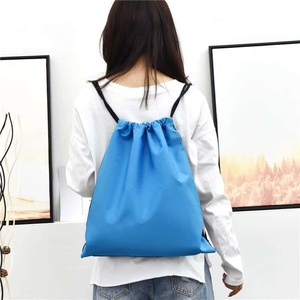 Unisex Black <b>Drawstring</b> <b>Backpack</b> 20-35L Polyester Fashion Beach Theme Sports Bag With Detachable Strap - Product Image 6