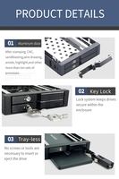 Unestech ST2520B Aluminium Dual-Layer 2x 2.5" Drive Case dengan Antarmuka SATA Hot-Swap Desain Hemat-Ruang Bekas Pakai