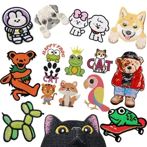 Groothandel Kleine Patch Ijzer Op Geborduurde Schattige Dieren Cartoon Borduurpatches