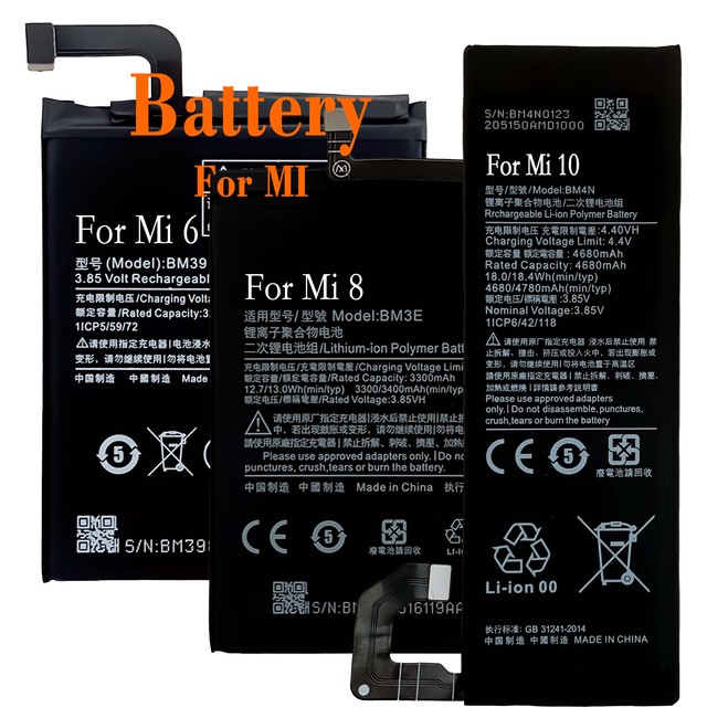 Mi3 Mi4 Mi5 Mi6 Mi8 Mi9 Mi10 Mix Mix2 Mix 3 Max Max2 Max 3 A1 A2 A3 Rechargeable Battery for xiaomi Mi 4c