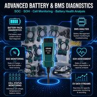 UDIAG EV-950 Solución de Diagnóstico para Vehículos Eléctricos, 18 Conectores, 74+ Marcas de Vehículos Eléctricos, Kit de Escáner para Sistema de Carga de Baterías BMS de Tesla y BYD