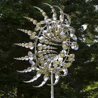 Décoration extérieure en acier inoxydable vent cinétique Sculpture jardin abstrait Sculpture en acier inoxydable à vendre