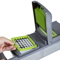 Coupe-légumes multifonctionnel de cuisine Machine à découper en dés Râpe et trancheuse à fromage PP Outils manuels Gadget